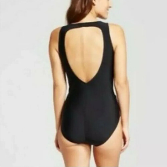 Aqua Green Sheer Ruched One Piece Swimsuit - Picture 2 of 9